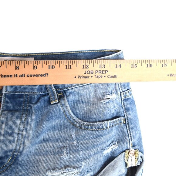 OneTeaspoon Bandits Distressed Denim Shorts Sz 24 Cutoff Grunge Y2K - Picture 9 of 10